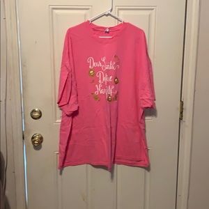 Pink Christmas Tee NWOT